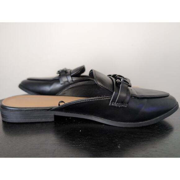 Lane Bryant chunky black loafer style mules 10 - Picture 7 of 9
